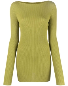 Джемпер в рубчик с вырезами, зеленый Rick owens