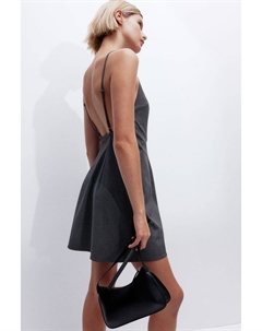 Платье на бретелях с глубоким вырезом на спине, серый H&m