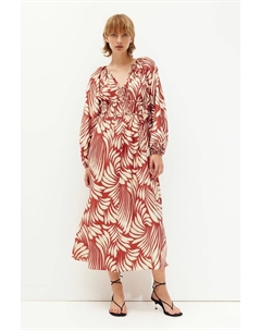 Платье оверсайз с завязками, красный H&m