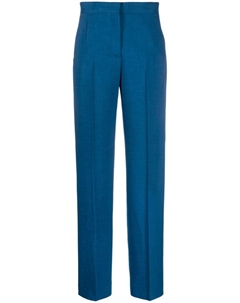 Брюки строгого кроя с завышенной талией, синий Tory burch