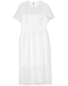 Расклешенная платье миди, белый Dkny