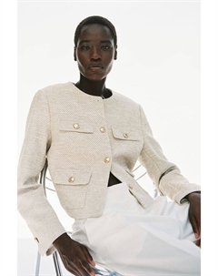 Блейзер из структурированной ткани, бежевый H&m