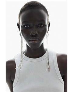 Майка в рубчик, бирюзовый H&m