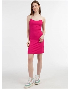 Мини-Платье из трикотажа в рубчик., розовый Mymo