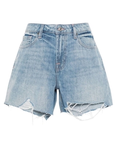 Джинсовые шорты с эффектом потертости, синий 7 for all mankind