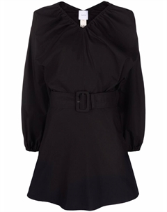Платье с объемными рукавами и поясом, черный Patou