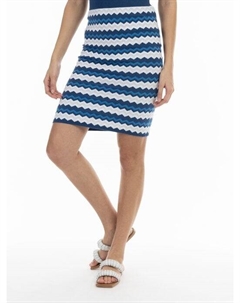 Вязаная юбка миди, синий Faina