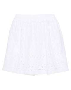 Юбка мини с английской вышивкой, белый Ermanno scervino