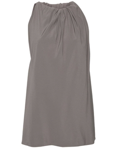 Креповая майка со сборками, серый Rick owens