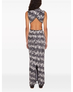 Жаккардовое платье макси Fiori Di Loto, серый Pucci