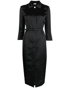 Платье-рубашка с поясом, черный Thom browne