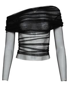 Шелковый топ Veiled, черный Christopher esber