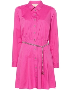 Платье-рубашка мини с поясом, розовый Michael michael kors
