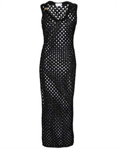 Длинное платье в технике кроше, черный Blumarine