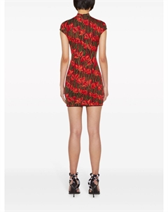 Жаккардовое платье мини Fiore di Loto, красный Pucci