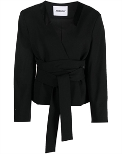 Блейзер строгого кроя с поясом, черный Ambush