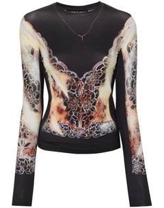 Топ из джерси с принтом, черный Y / project