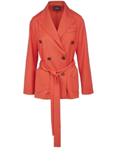 Двубортный шерстяной пиджак, красный Lorena antoniazzi