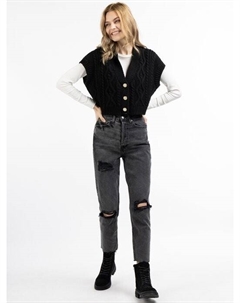 Вязаный жилет, черный Dreimaster