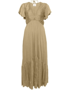 Платье макси из крепа Agathe, зеленое Isabel marant