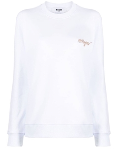 Толстовка с вышитым логотипом, белый Msgm