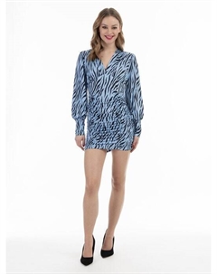 Платье с длинными рукавами, синий Faina