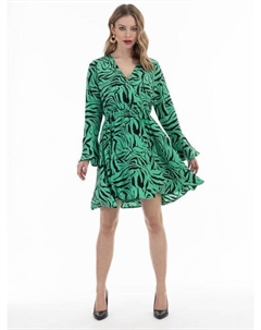 Платье с зебровым принтом, зеленый Faina