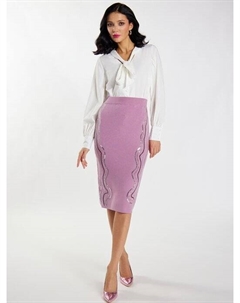 Вязаная юбка миди, фиолетовый Faina