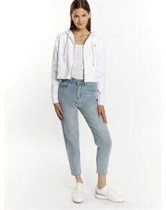 Укороченное худи на молнии, экрю Mymo