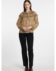 Блузка с рюшами, желтый Dreimaster