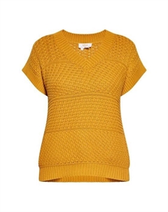 Вязаный жилет-свитер, желтый Usha
