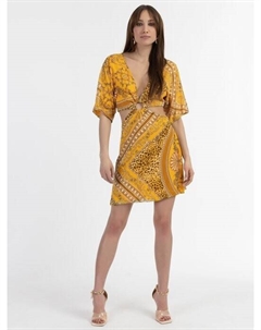 Мини-Платье с вырезами, желтый Faina