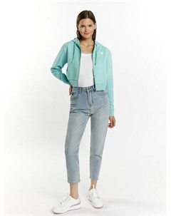 Укороченное худи на молнии, синий Mymo