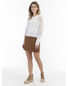 Широкий сетчатый кардиган, экрю Dreimaster