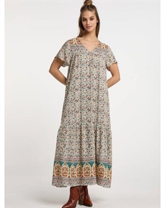 Летнее платье с цветочным принтом, бежевый Usha