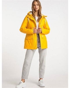 Дождевик на подкладке из искусственного меха, желтый Mymo