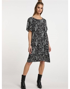Платье с короткими рукавами, черный Usha