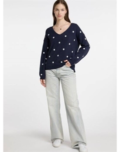 Вязаный свитер, синий Dreimaster