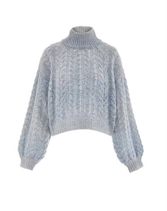 Пуловер, синий Mymo