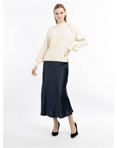 Вязаный свитер с высоким воротником, бежевый Dreimaster