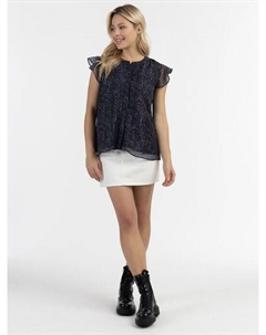 Блузка-Рубашка с рюшами на рукавах, черный Dreimaster