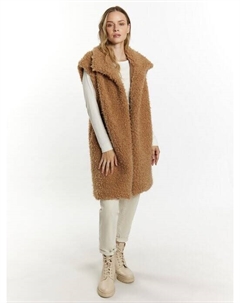 Длинный жилет из искусственного меха., экрю Dreimaster