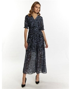 Платье макси с зебровым принтом, мультиколор Faina