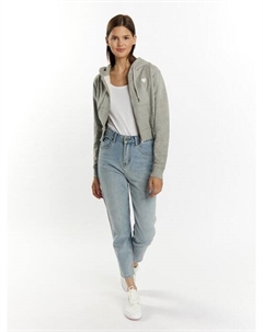 Укороченное худи на молнии, серый Mymo