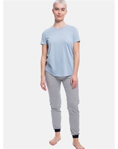 Пижамы из органического хлопка, синий Ammann