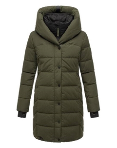 Стеганое пальто с прической, зеленый Navahoo