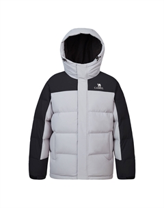 Пуховик унисекс, Слоновая кость/черный фантом Camel