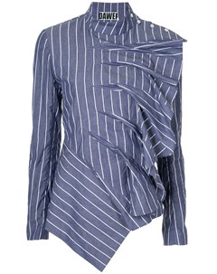 Dawei полосатая блузка с оборками 38 синий Dawei