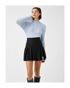 Вязаный вязаный свитер с длинным рукавом, синий Koton