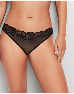 Классические трусы с контрастной подкладкой, черный Gisela